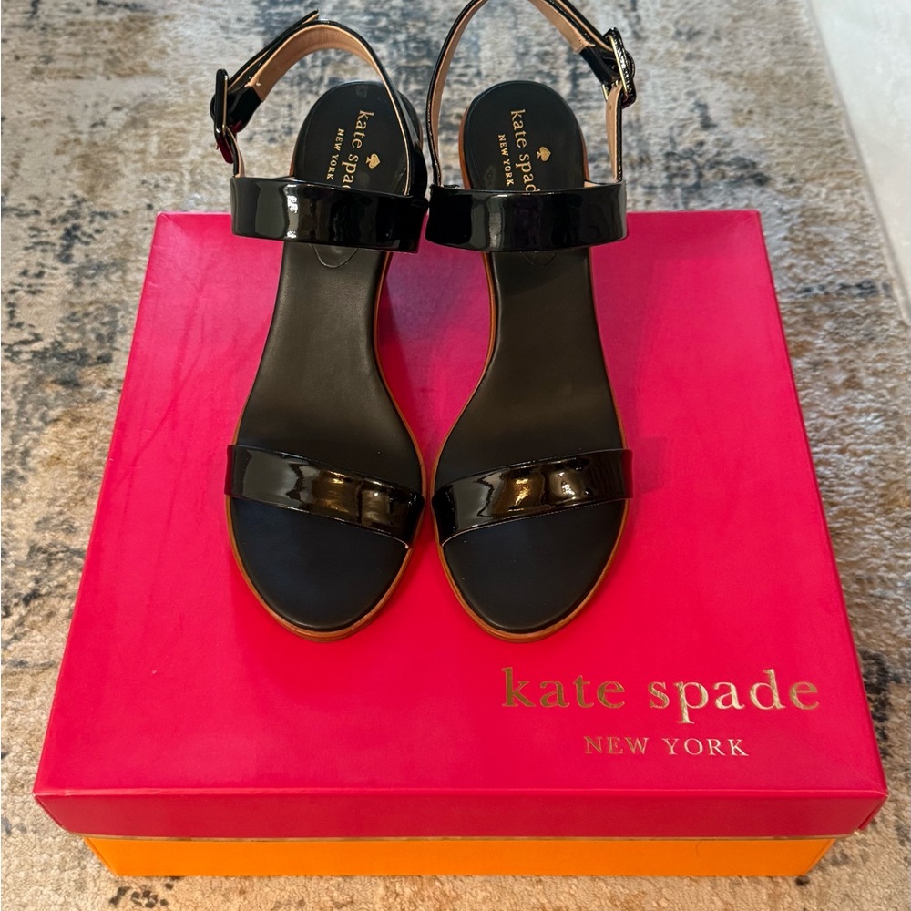 Kate Spade Black Patent Sandals